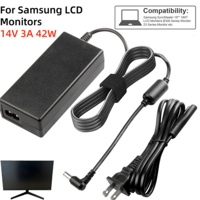 14V 3A AC Adapter For Samsung SyncMaster 15/17/18/19'''' LCD TV Monitor 6.5*4.4mm