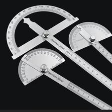 Stainless Steel Goniometer Angle Protractor Analogue Measuring Finder Tool