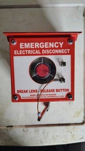 PILLA ELECTRICAL, EMERGENCY ELECTRICAL DISCONNECT BREAK LENS, RELEASE BUTTON