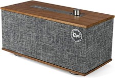 The One II with Google Voice Assistant Tabletop Wireless Stereo in Walnut | Blue