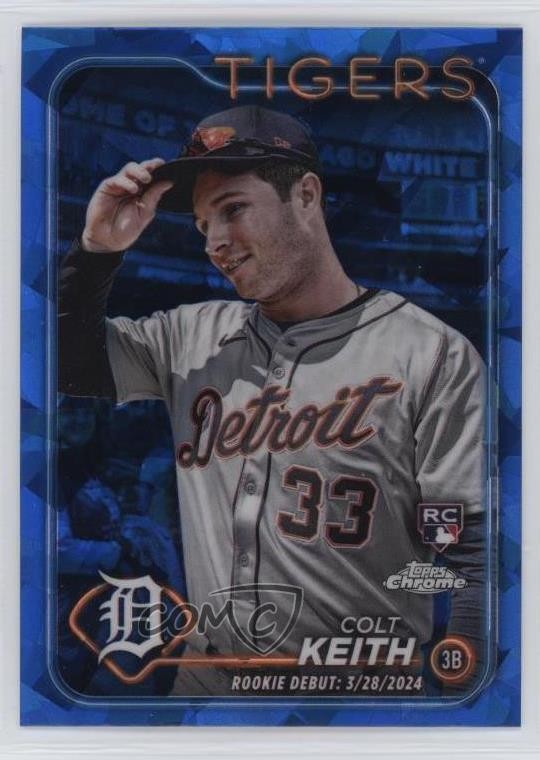 2024 Topps Chrome Update Sapphire Edition Rookie Debut Colt Keith #USCS192 3l0