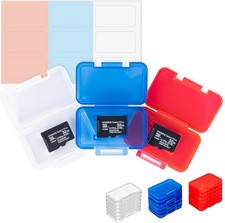 18PCS Multi-Color Clear Plastic MicroSD Card Holder Case for 18 TF Cards with