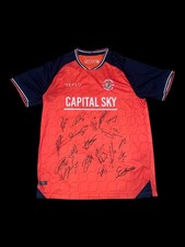 Luton Town 2025-26 Hand Signed Squad Home Shirt
