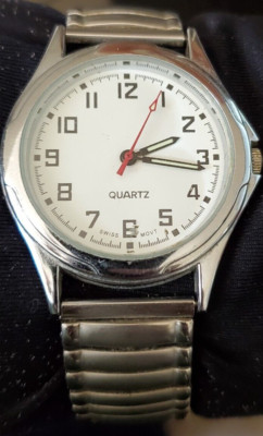 Men's Quartz Swiss Movt Watch Stainless Steel Band