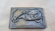 Belt Buckle - Vintage Brass Chopper Motorcycle Belt Buckle