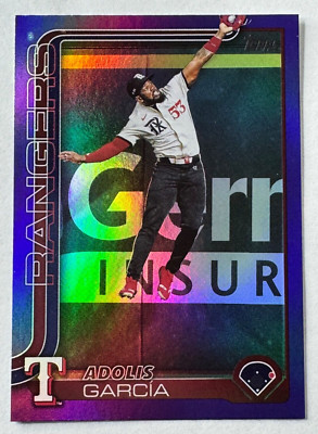 Adolis Garcia   165/250 Purple Rainbow foil 2025 Topps  Series one