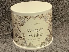 Illuminate Plant Based Fragrant 11.8 oz. Winter White Vanity Tin Candle USA Made