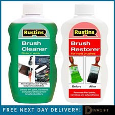 RUSTINS BRUSH RESTORER & CLEANER 300ML WET DRIED PAINT REMOVER SOFTEN ROLLER NEW