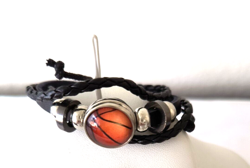 Basketball Bracelet Handwoven Sport Bracelet for Teen Boys Men Women - Picture 3 of 14