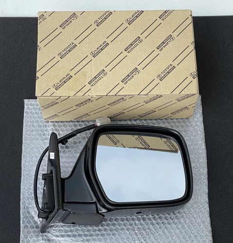 93 - 97 TOYOTA LAND CRUISER FZJ80 PASSENGER RIGHT DOOR MIRROR BLACK OEM NEW