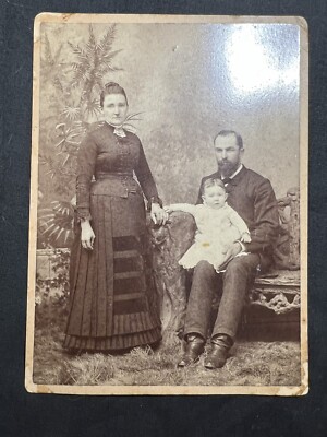 1870s Cabinet Card Old Photograph Antique Photo Of Family Dad Killed By Thrasher