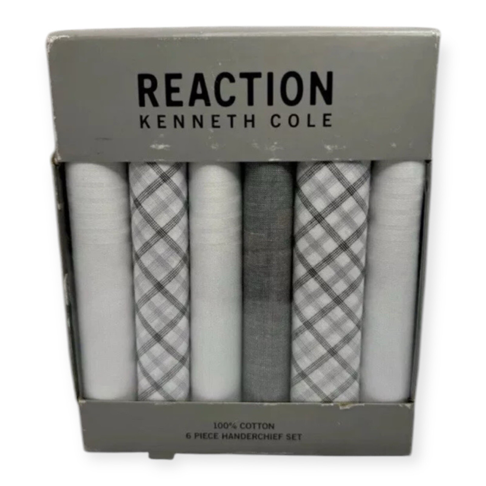 NIB Kenneth Cole 6-piece Handkerchief Set  Assorted Suit Cotton Dresswear