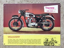 Triumph Trophy Motorcycle Ad British 500 650 Tr5 Tr6 Vintage Poster Meta Sign Lg Triumph Trophy Motorcycle Ad British 500 650 Tr5 Tr6 Vintage Poster Meta Sign Lg
