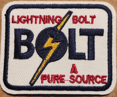 Lightning Bolt A Pure Source embroidered Iron on patch