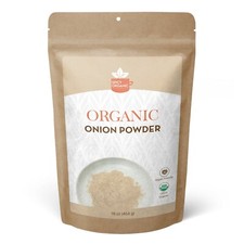 Organic Fine Ground Onion Powder - NON GMO White Onion Seasoning 16 OZ