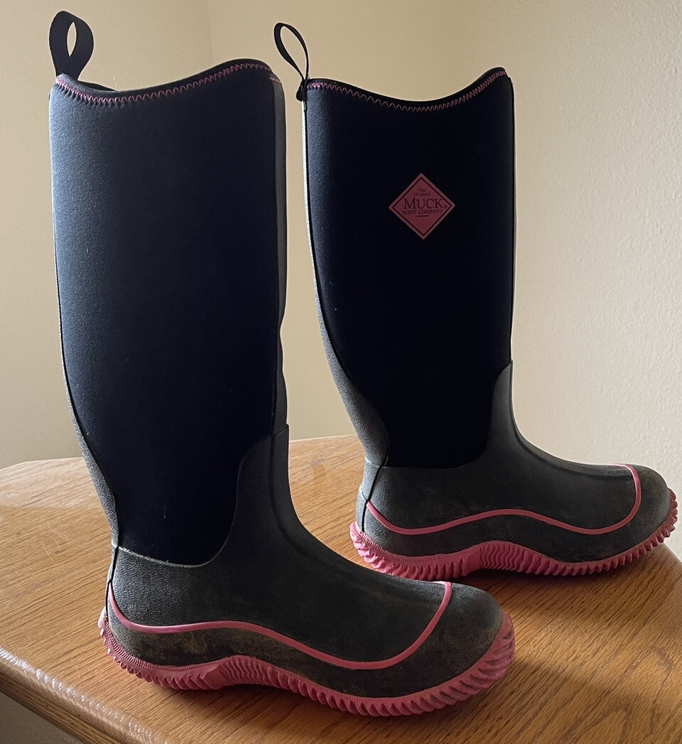 Muck Girls Boot Kids Slushmaster (Element), Black/Pink, Size