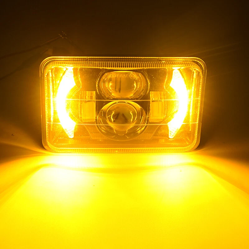 4x6" Motocicleta Faro Proyector DRL Luz Lámpara Para Yamaha TW200 DT 125 Foto 4 de 4