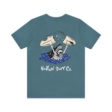 Outlaw Surf Skeleton Shark Attack T-Shirt