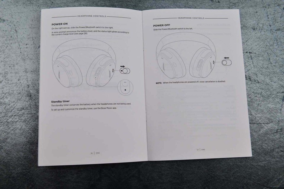 New Bose QuietComfort 45 Noise Cancelling Headphones Owners Guide ...
