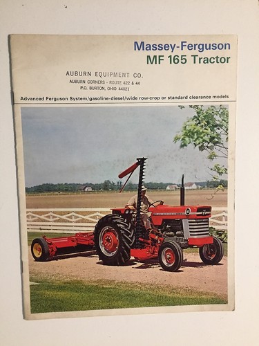 Massey Ferguson Mf 165 Mf165 Tractor Color Brochure 14 Pg Org Vintage Nice 66 Ebay