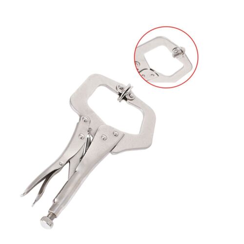 Verstellbare 11" Verriegelung C Klemme Zange Griff mit drehbarem Pad Schraubstock Backen 5 Stück - Bild 5 von 7