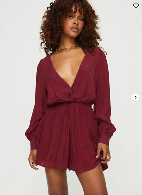Moonscape Romper Burgundy, US 6 / Burgundy Moonscape Romper Burgundy, US 6 / Burgundy