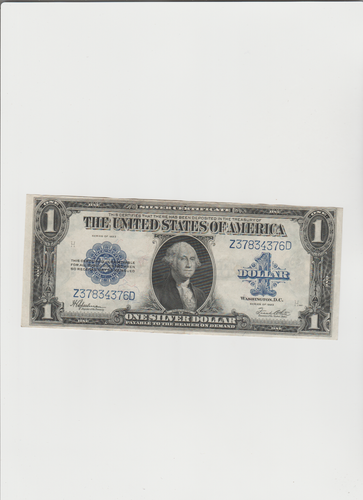 1923 $1 One Dollar Silver Certificate Note Horse Blanket Large Size Banknote. - Picture 1 of 5