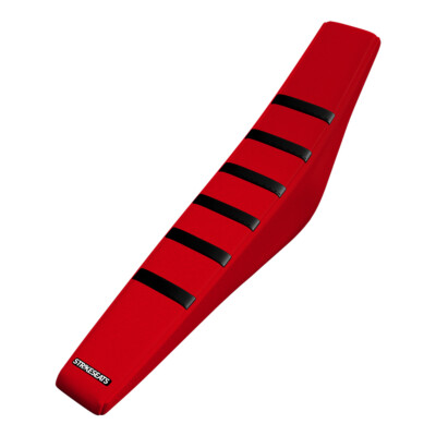 Honda CRF 450 2017 2018 2019 2020 Gripper Ribbed Seat Cover Red Black Ribs