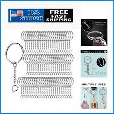 60pk Metal Keychain Rings & Jump Rings - Perfect for DIY Creations