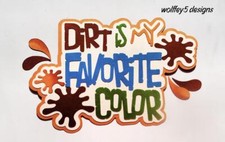 CRAFTECAFE DIRT KID TITLE premade paper piecing scrapbook die cut piece page 3d