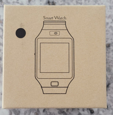 New, Unisex, Smart Watch, Bluetooth, SIM, SMS, Black