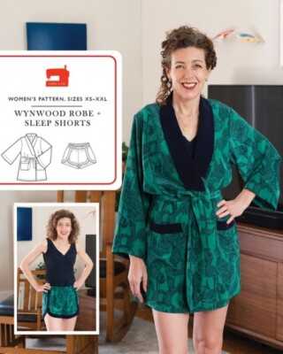 Liesl + Co Schnittmuster Wynwood Morgenmantel & Schlafshorts Damen XS-XXL