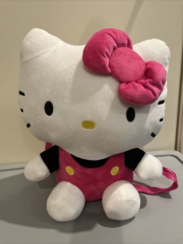 Sanrio Hello Kitty Large Plush backpack Pink/black NWT