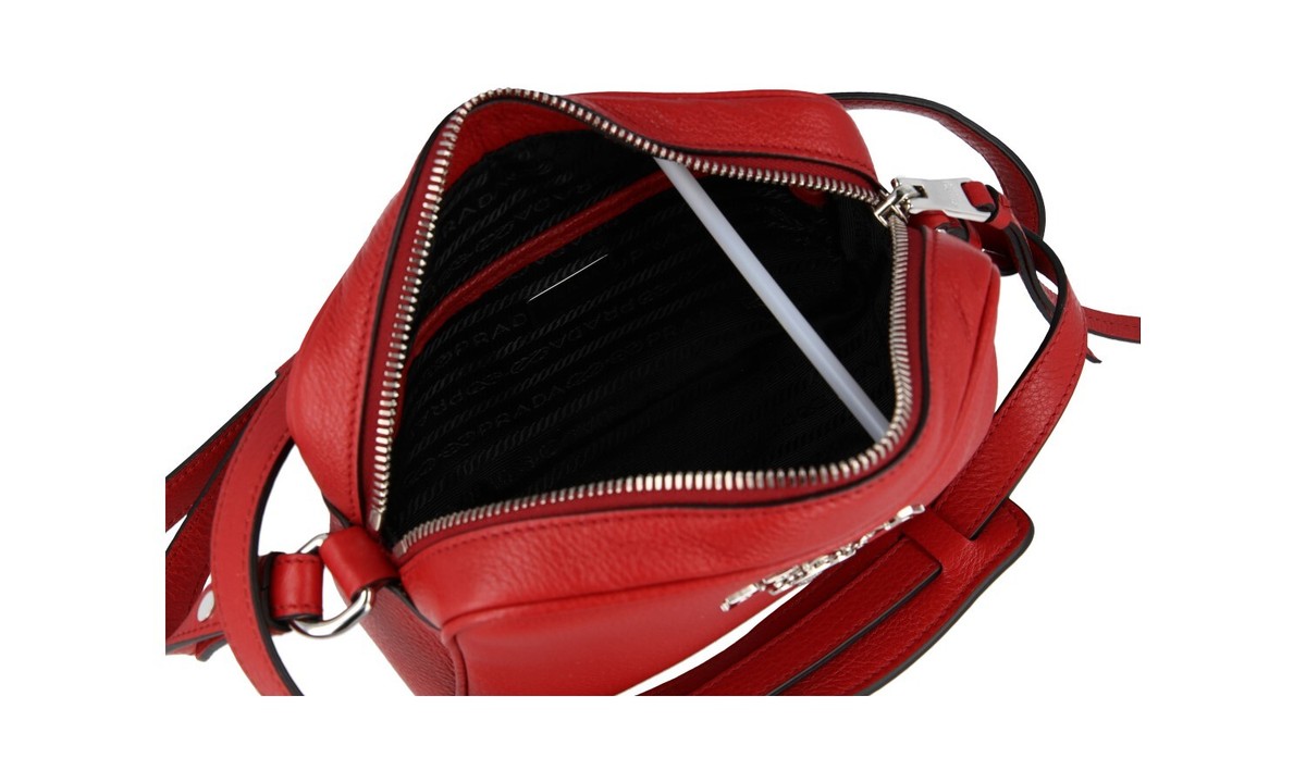 LUXURY PRADA MINI BAG HANDBAG 1BH096 RED LEATHER NEW | eBay