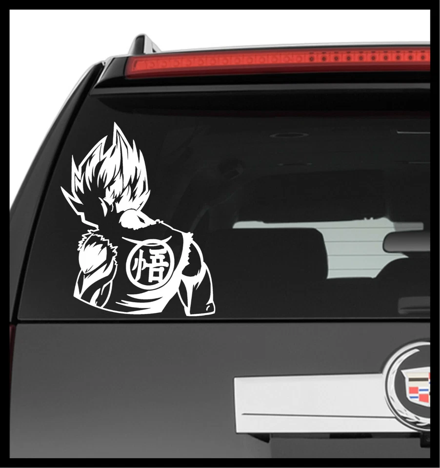 Adesivo de vinil para carro caminhão laptop - Dragon Ball Z Super Saiyajin Goku Back - Imagem 2 de 4