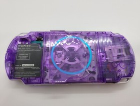 Sony PSP-3000 Playstation Portable Handheld Console Clear Purple Shell Custom