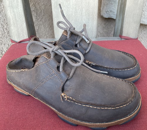 Olukai Ohana Lace Up NuBuck Brown US 