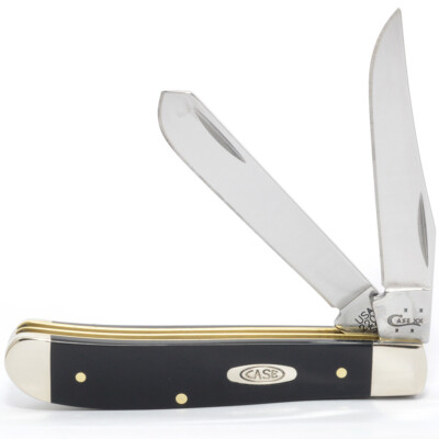 CASE XX POCKET KNIFE BLACK SYNTHETIC CS MINI TRAPPER