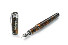 Montegrappa Ernest Hemingway Novel LE amber-grey Fountain Pen EF 18kt nib MIB