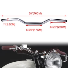 For Harley Motorcycle 1" Dimpled 3" Low Rise Tracker Drag Bars Handlebars Custom