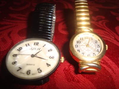 2 NON WORKING AZUR & MZ Berger Battery Operated Quartz Woman's Watches