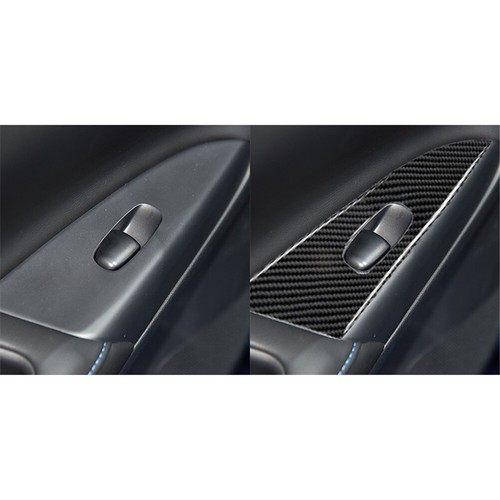 4X Carbon Fiber Door Window Lift Console Cover Trim For Nissan Sentra 2013-2019 - Picture 15 of 20