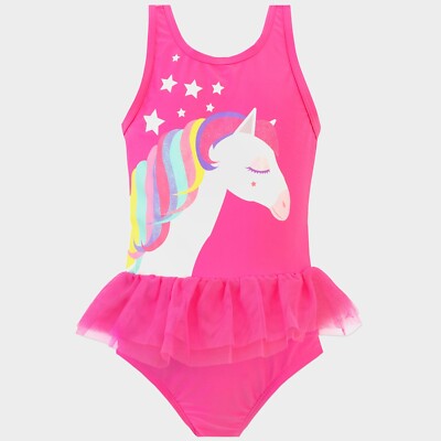 Harry Bear Mädchen Badeanzug | Einhorn Badeanzug für Mädchen | Mädchen Bademode