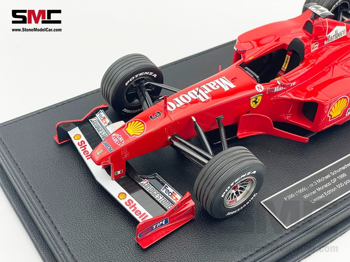 Ferrari F1 F399 Michael Schumacher Monaco Winner 1999 w Decal 1:18