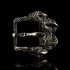 German silver belt buckle Wolftrack, wolf paw with claws, beast claws buckle