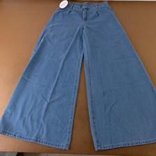 SHEIN VCAY Women's Size 30 Light Wash Low-Waist Loose Fit Wide-Leg Jeans NWT