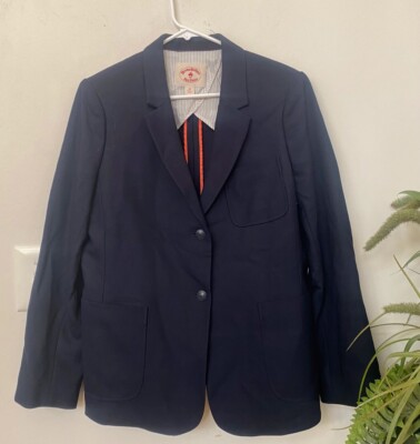 l*o様 テーラードジャケット 38S Brooks Brothers RedF New Brooks Brother Red Fleece Women's Navy Wool Blend Blazer
