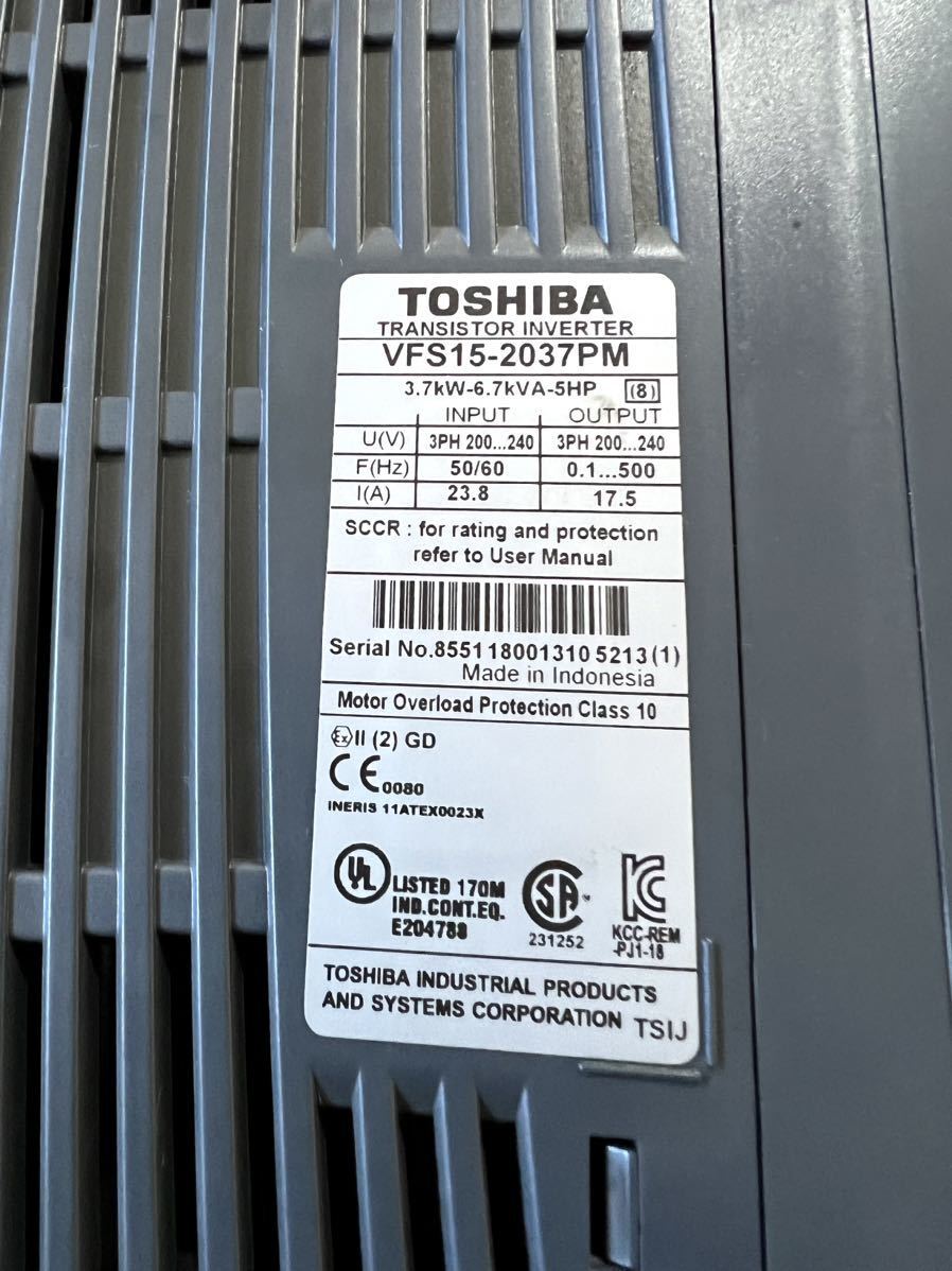 TOSHIBA VFS15-2037PM Inverter Removed From The Working Machine