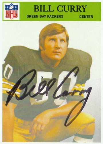 GREEN BAY PACKERS LEGEND BILL CURRY SIGNED CUSTOM CARD RARE