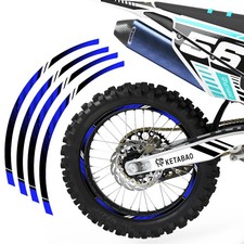For SUZUKI DR-Z 250 01-07 06 05 Wheel Stickers Rim 21" 18" Dirt Bike D01B Blue